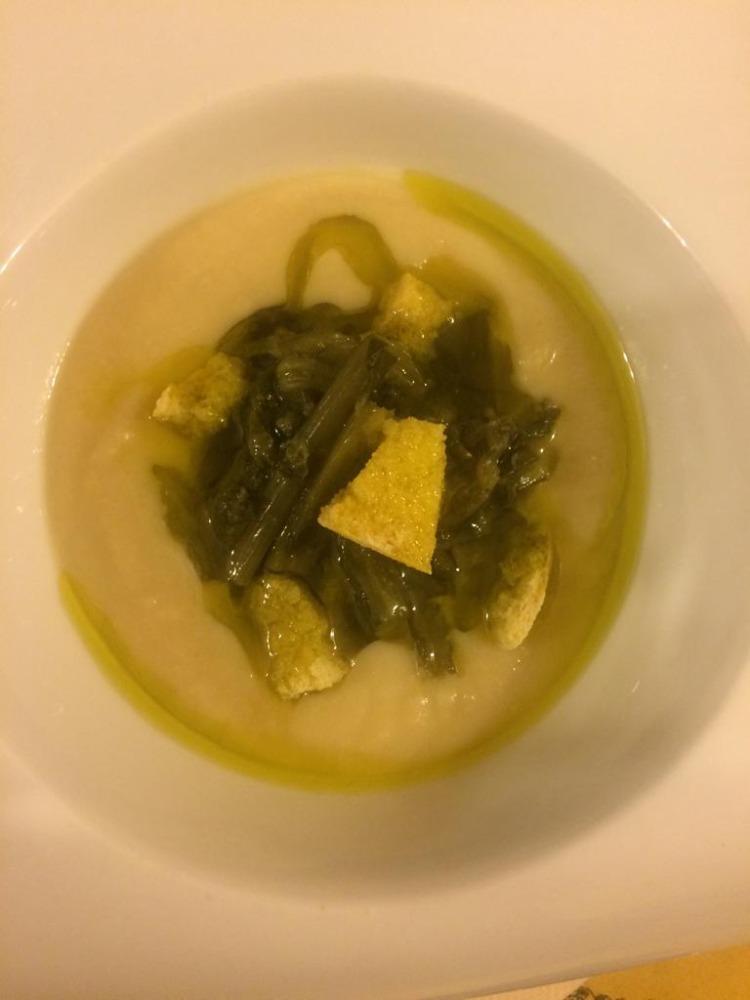 macco di fave con cicoria